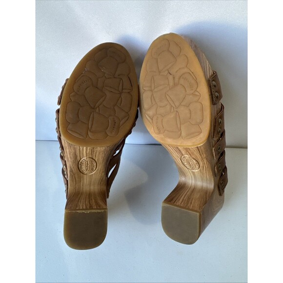 Kork-Ease Tan Leather Block Heel Size 10 - Picture 8 of 11